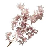 Huitich artificial orchid flower garland with delicate light pink blossoms on brown stems